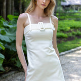 Alba Strap Denim Mini Dress