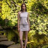 Alba Belted Denim Dress