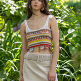 Alba Belted Denim Skirt