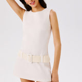 Alba Belted Denim Dress