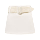 Alba Belted Denim Skirt