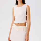 Alba Belted Denim Skirt