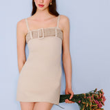 Alba Strap Denim Mini Dress